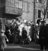 Réfugiés espagnols, Le Perthus près de Perpignan probablement en 1939 après la chute de Barcelone