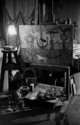 Atelier de Victor Brauner, rue Perrel,  Montparnasse, Paris, 1946